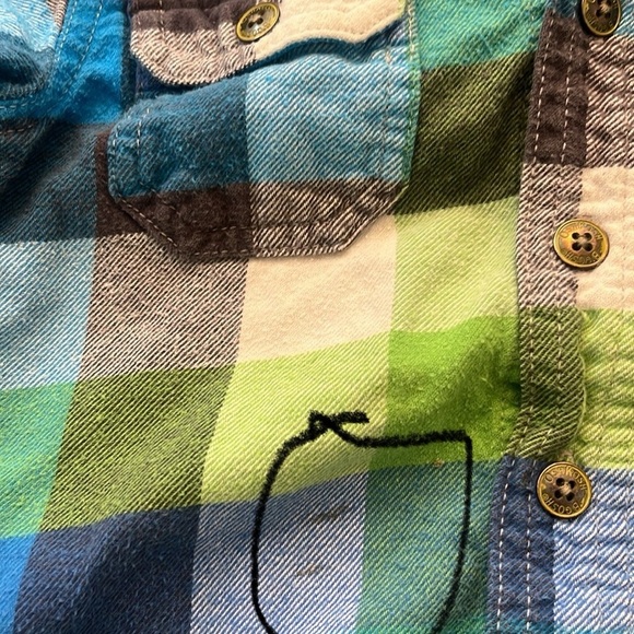 Oshkosh bundle plaid flannel button shirt elbow patches 2T Classic Jeans - Picture 10 of 13